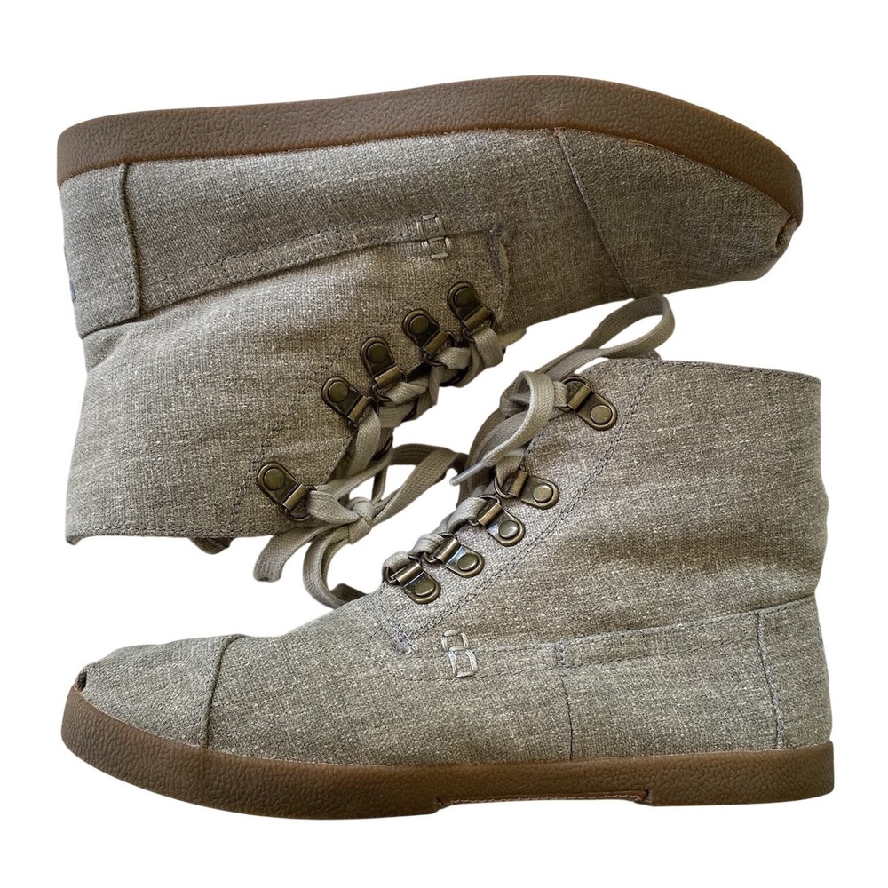 Toms Highlands Botas Chukka Boot Womens Size 8 Fleece Lace Up Winter Cozy